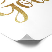 Positive und glamouröse Goldene Typografie Poster (Ecke)