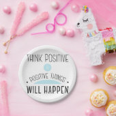 Positive und positive Dinge werden passieren Pappteller (Party)
