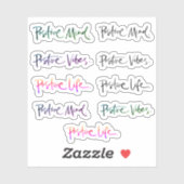 Positive und positive Vibes positive Lebensquote Aufkleber (Blatt)