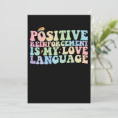Positive Verstärkung ist meine Liebe Einladung (Stehend Vorderseite)