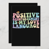 Positive Verstärkung ist meine Liebe Einladung (Vorne/Hinten)