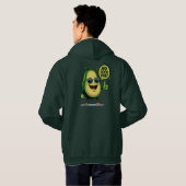Positive Vibe Avocado Kawaii Fruit Pun Hoodie (Schwarz voll)