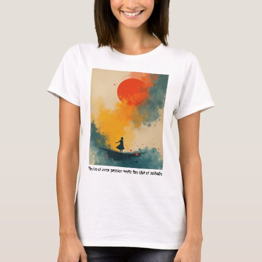 Positive Vibe Graphic Print Wome T-Shirt (Vorderseite)