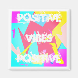 Positive Vibes Abstrakt Art Pastel Colors Magnet