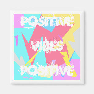 Positive Vibes Abstrakt Art Pastel Colors Magnet