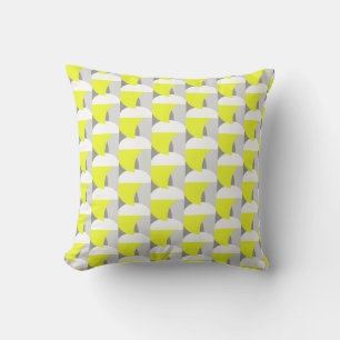 Positive Vibes Abstrakt Art Yellow Cushion Kissen