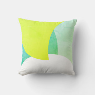 Positive Vibes Abstrakt Art Yellow Cushion Kissen