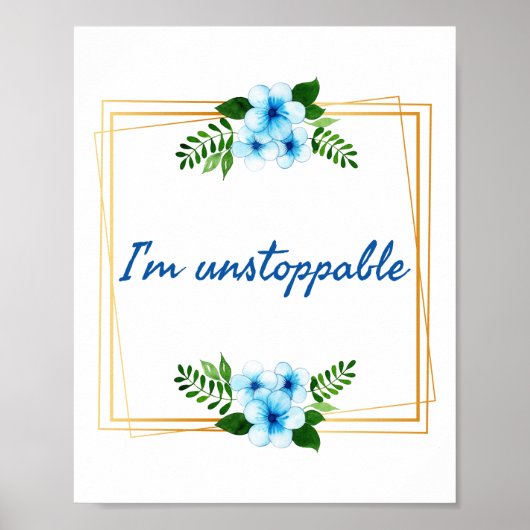 positive Vibes Bestätigung für den Erfolg Poster (Vorne)