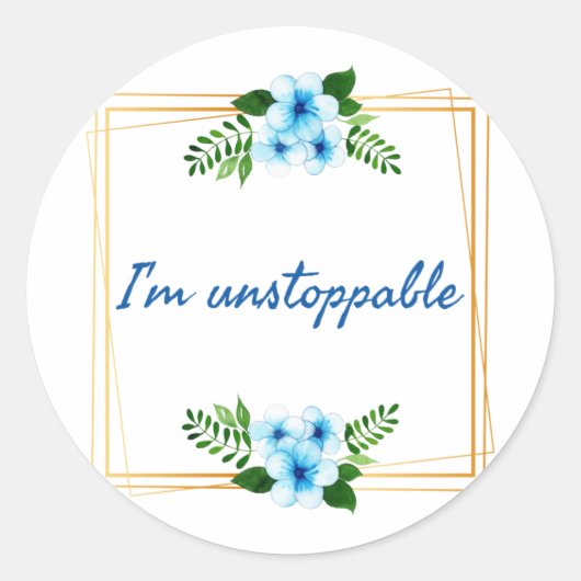 positive Vibes Bestätigung für den Erfolg Runder Aufkleber (Vorderseite)