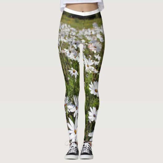 Positive Vibes Blume Leggings (Vorderseite)