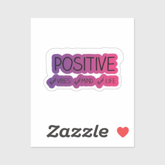 Positive Vibes Cute Sticker – Authentic Kawaii Min (Blatt)