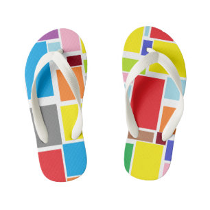 Positive Vibes Farbklecks Flip Flops Kinderbadesandalen