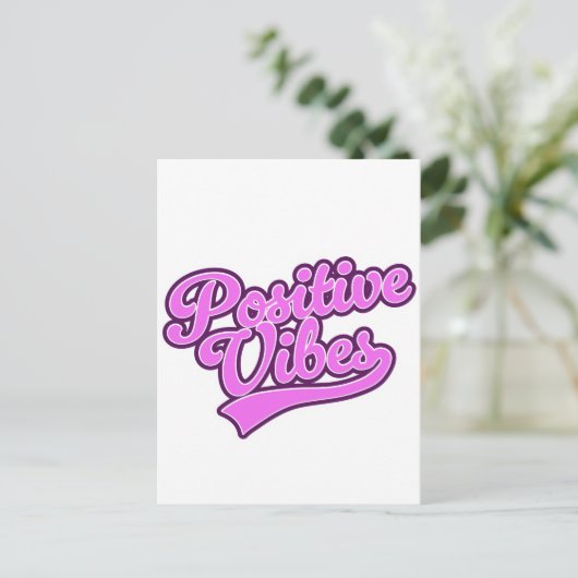 Positive Vibes Feiertagspostkarte (Stehend Vorderseite)