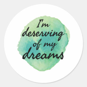 positive Vibes für Selbstakzeptanz Runder Aufkleber