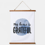 positive Vibes für Selbstakzeptanz und Selbstbewus Wandteppich Mit Holzrahmen (Vorderseite)