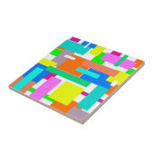 Positive Vibes Happy Colors Abstrakt Art Blocks Fliese (Seite)