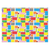 Positive Vibes Happy Colours Abstract Art Blocks Tischdecke (Vorderseite (Horizontal))