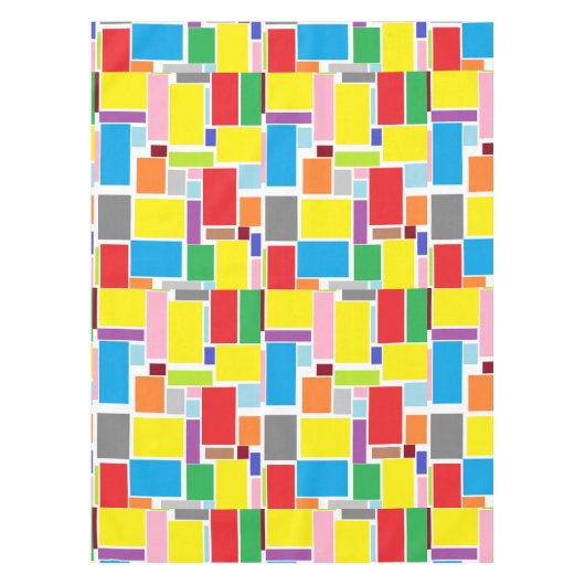 Positive Vibes Happy Colours Abstract Art Blocks Tischdecke (Vorderseite)