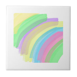 Positive Vibes Happy Pastel Colors Abstrakte Kunst Fliese
