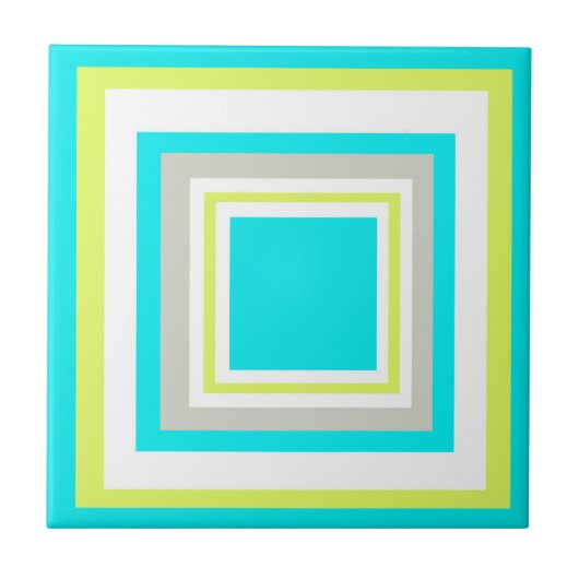 Positive Vibes Happy Pastel Colors Abstrakte Kunst Fliese (Vorderseite)