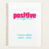 Positive Vibes Hot Pink & Türkis Mädchen-Tagesplan Planer (Vorderseite)