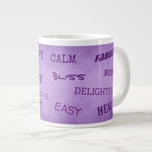 Positive Vibes Jumbo-Tasse (Vorderseite Rechts)