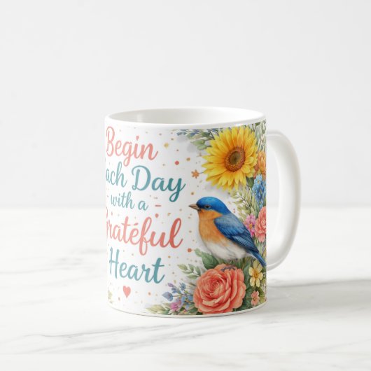 Positive-Vibes-Kaffeetasse Kaffeetasse (VorderseiteRechts)