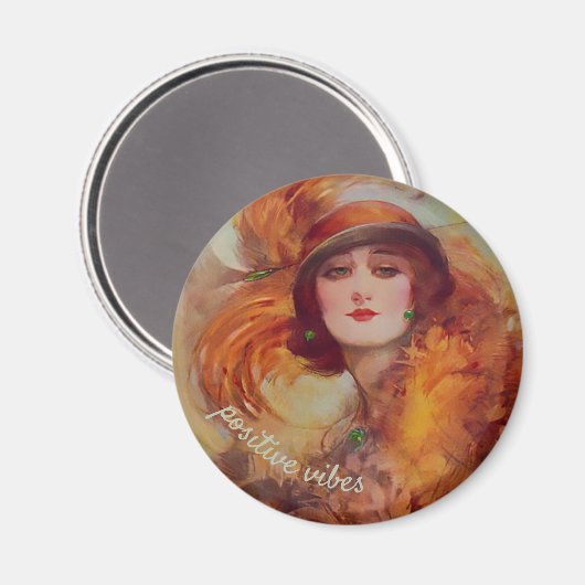 Positive Vibes Magnet (Vorderseite/Rückseite)