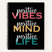 POSITIVE VIBES MIND POSITIVE LIFE NOTIZBLOCK (Vorderseite)