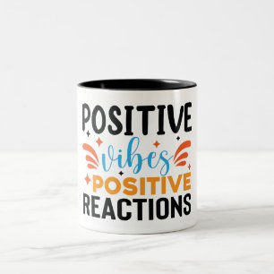 Positive Vibes   Motivierend Angebot Zweifarbige Tasse