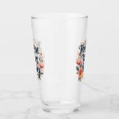 Positive Vibes nur Blumenmuster-Design Glas (Links)