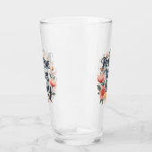 Positive Vibes nur Blumenmuster-Design Glas (Rechts)