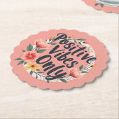 Positive Vibes nur Blumenmuster-Design Untersetzer (angewinkelt)