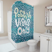 Positive Vibes nur grün geometrisch Duschvorhang (Beispiel)