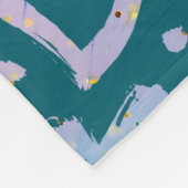 Positive Vibes nur grün geometrisch Fleecedecke (Ecke)