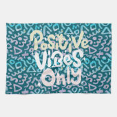 Positive Vibes nur grün geometrisch Geschirrtuch (Horizontal)