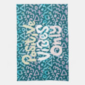 Positive Vibes nur grün geometrisch Geschirrtuch (Vertikal)