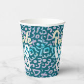 Positive Vibes nur grün geometrisch Pappbecher (Rechts)