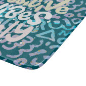 Positive Vibes nur grün geometrisch Schneidebrett (Ecke)