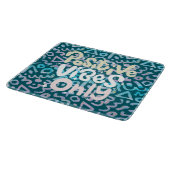 Positive Vibes nur grün geometrisch Schneidebrett (Ecke)