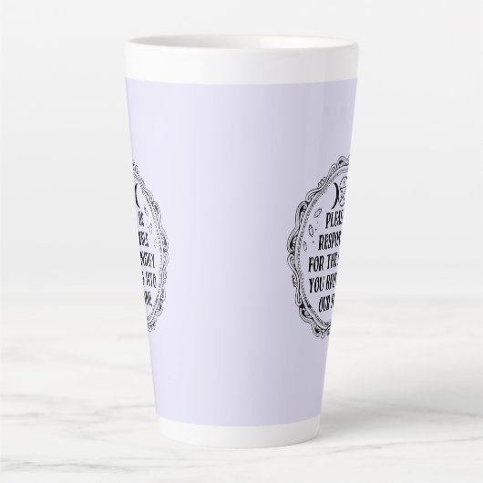 Positive Vibes nur Latte-Tasse Milchtasse (Vorderseite)