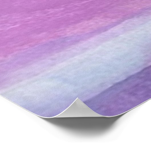 Positive Vibes Nur Lila Aquarellfarben-Poster Poster (Ecke)