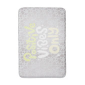 Positive Vibes nur neutrale Farbe boho Stil Badematte (Vorderseite Vertikal)