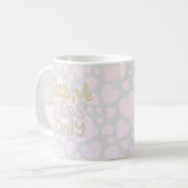 Positive Vibes nur neutrale Farbe boho Stil Kaffeetasse (Vorderseite Links)
