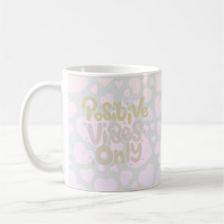Positive Vibes nur neutrale Farbe boho Stil Kaffeetasse