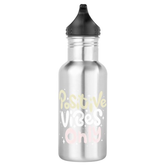 Positive Vibes nur Positivitäts-Trendy Edelstahlflasche (Rechts)