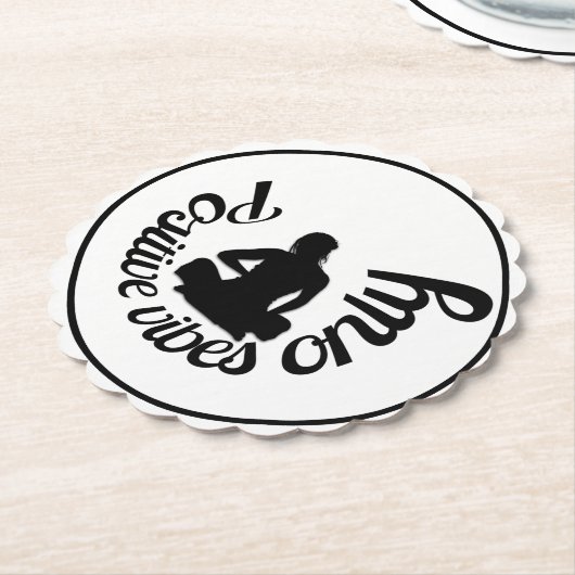 Positive Vibes nur Zen Mindfulness Untersetzer (angewinkelt)