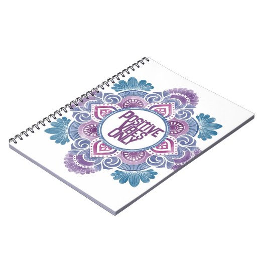 Positive Vibes only Mandala Notizblock (Linke Seite)