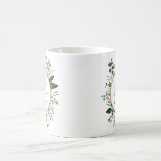 Positive Vibes Only - Moderne Grünfolien Kaffeetasse (Mittel)
