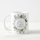 Positive Vibes Only - Moderne Grünfolien Kaffeetasse (Links)